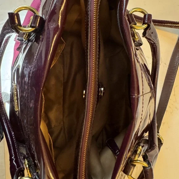 Coach Plum Patent Leather Satchel - Picture 4 of 8